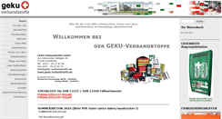 Desktop Screenshot of geku-verbandstoffe.de